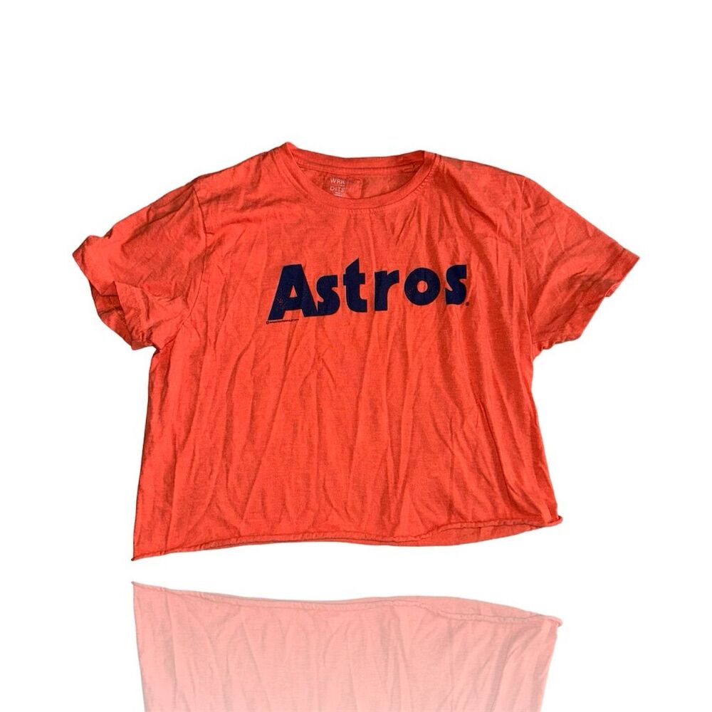 Houston Astros Men's Orange T-Shirt M Short Sleeve Graphic Print
